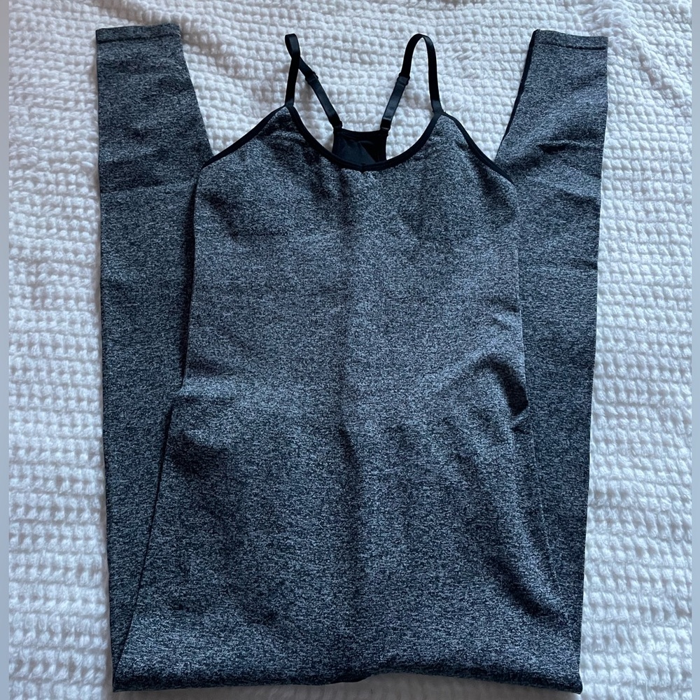 PINK | Women’s Seamless Workout Onesie in Pure Black Marl | NWOT - Picture 4 of 14